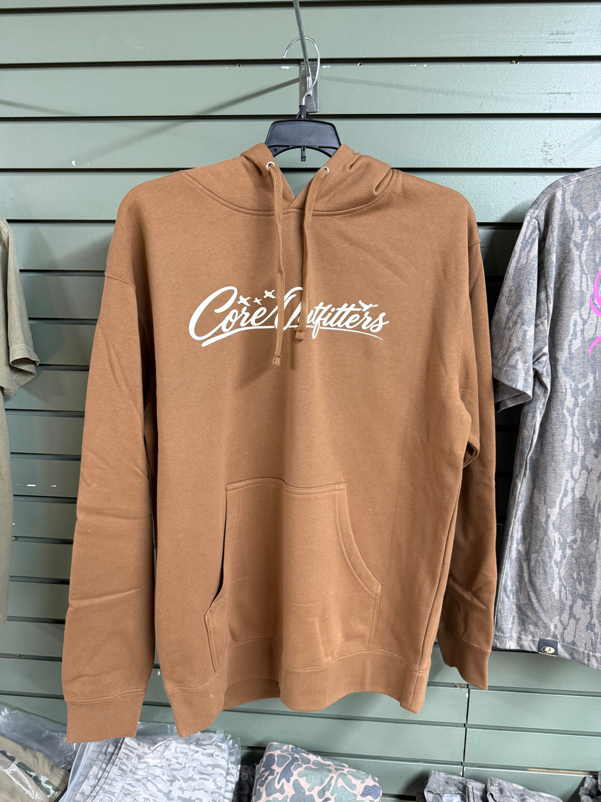 Leather Brown “Core Outfitters” Signature Hoodie