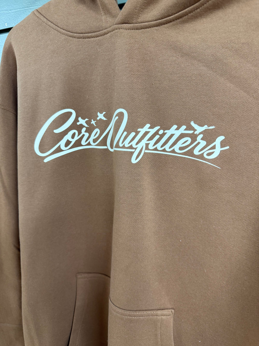 Leather Brown “Core Outfitters” Signature Hoodie
