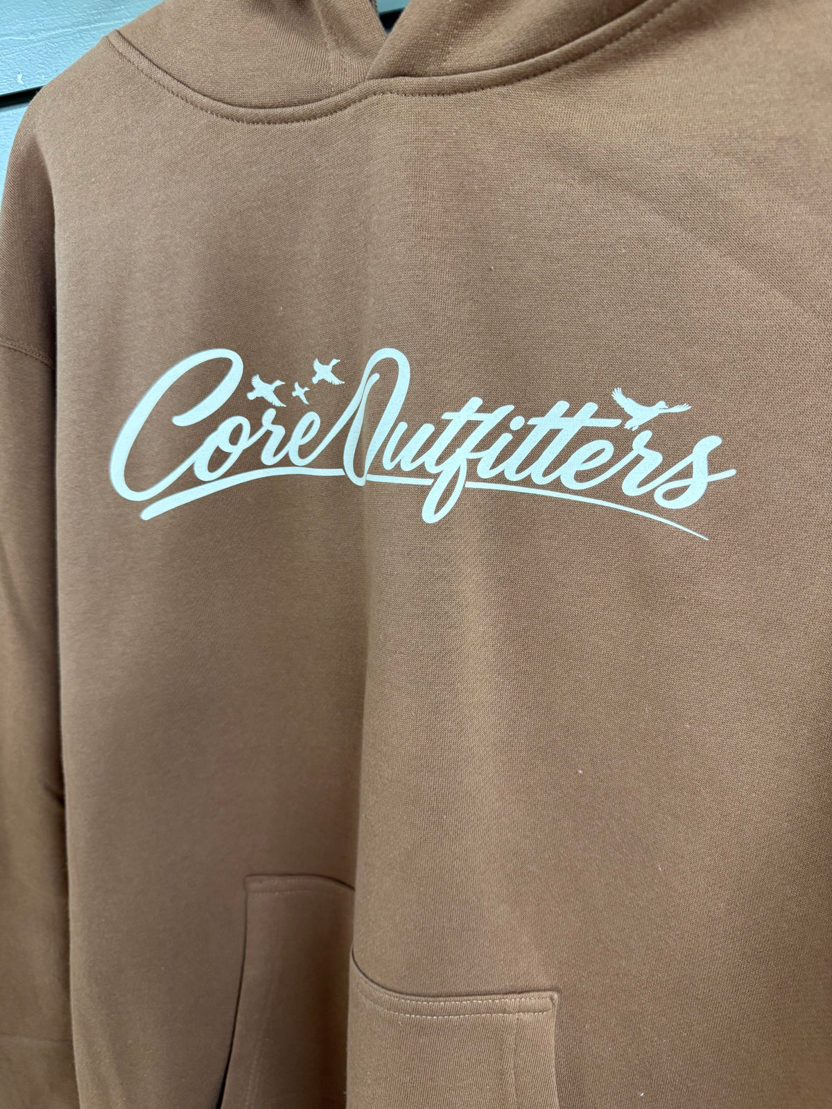 Leather Brown “Core Outfitters” Signature Hoodie
