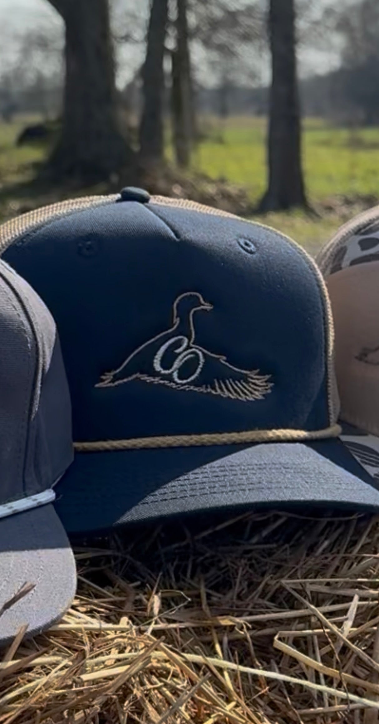 Navy/Beige Logo Rope+Trucker Hat